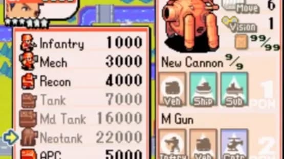 Advance Wars 2: Black Hole Rising — Screenshoty