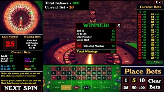 Roulette Simulator — Screenshots
