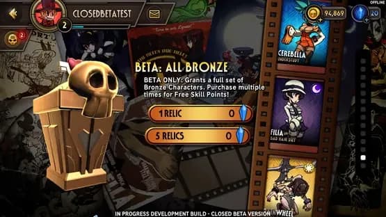 Skullgirls Mobile — Screenshoty