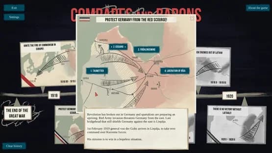 Comrades and Barons: Solitaire of Bloody 1919 — Screenshoty