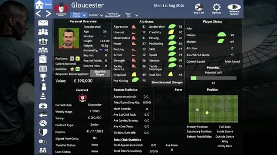 Rugby Union Team Manager 2017 — Screenshots