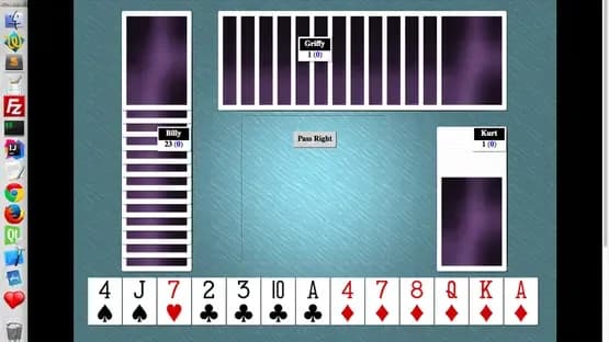 Hearts Card Game — Screenshoty