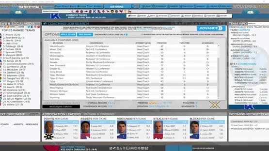 Draft Day Sports: College Basketball 2018 — Screenshoty