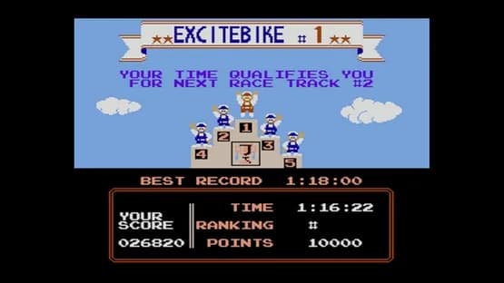 Vs. Excitebike — Screenshoty