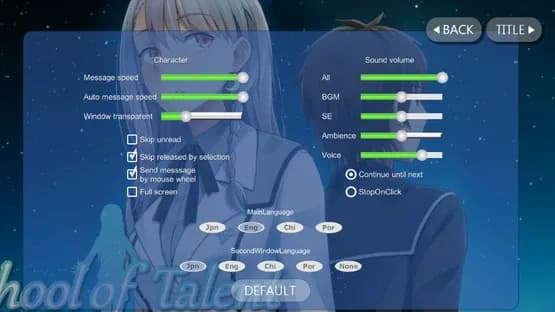 School of Talent: Suzu-Route — Screenshoty