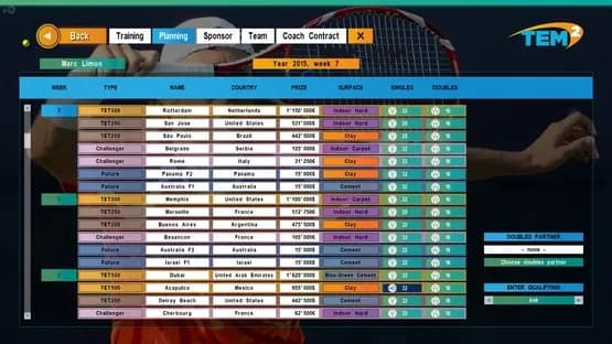 Tennis Elbow Manager 2 — Screenshots