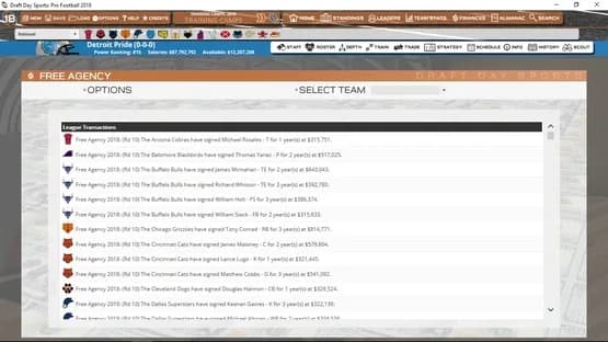 Draft Day Sports: Pro Football 2018 — Screenshots
