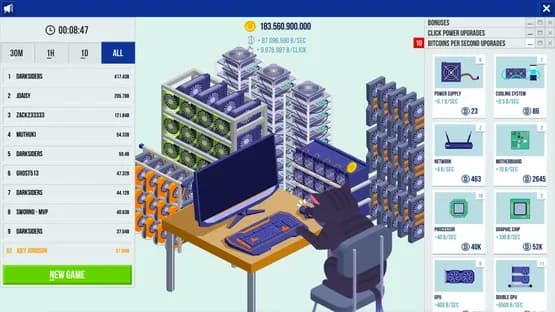 Cryptocurrency Clicker — Screenshots