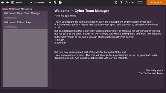 Cyber Team Manager — Screenshots