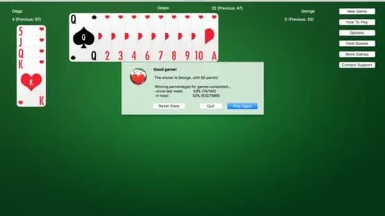Hearts Cards — Screenshoty
