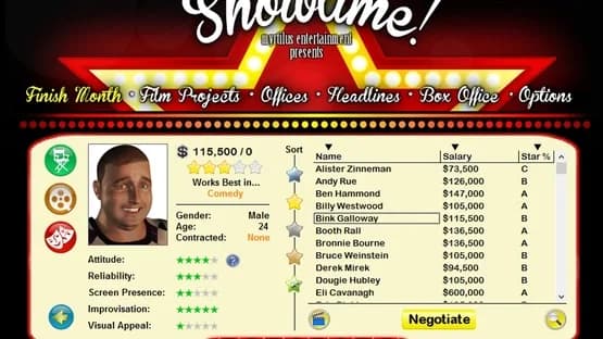 Showtime! — Screenshoty