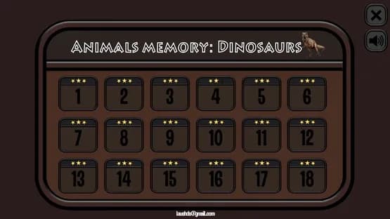 Animals Memory: Dinosaurs — Screenshoty