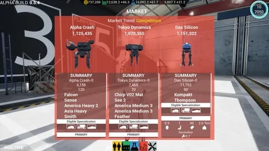 Mechsprofit — Screenshoty