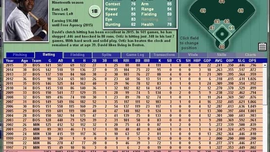 Baseball Mogul Diamond — Screenshoty