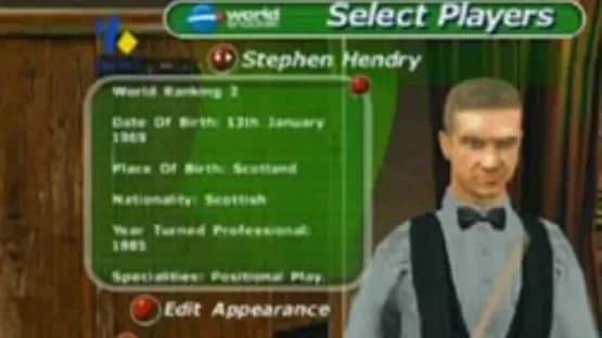 World Championship Snooker 2003 — Screenshoty