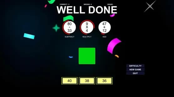 Math Speed Challenge — Screenshoty