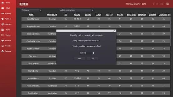 MMA Simulator — Screenshoty