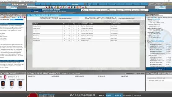 Draft Day Sports: College Basketball 2018 — Screenshoty