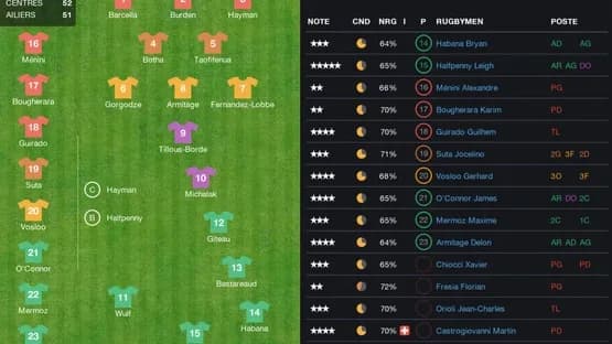 Pro Rugby Manager 2015 — Screenshoty