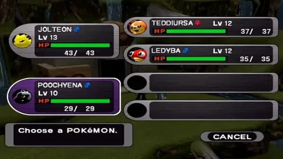 Pokémon XD: Gale of Darkness — Screenshoty