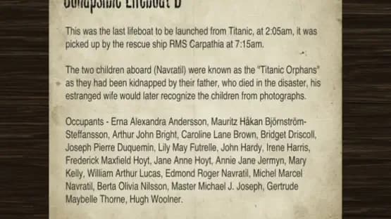 Explore Titanic — Screenshoty