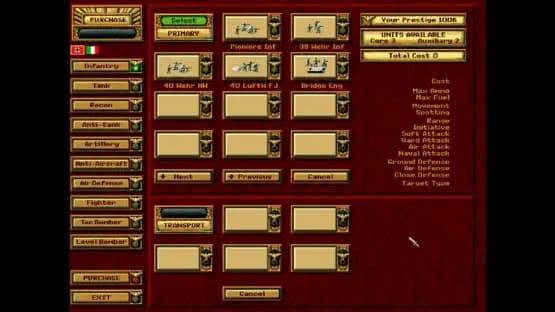 Panzer General — Screenshoty