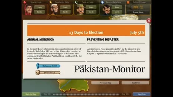 President for a Day - Floodings — Screenshots