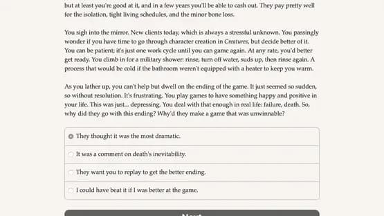 Creatures Such as We — Screenshots