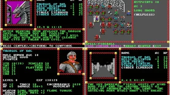 Advanced Dungeons & Dragons: Pool of Radiance — Screenshoty