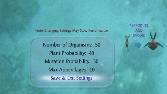 Evolution II: Fighting for Survival — Screenshoty