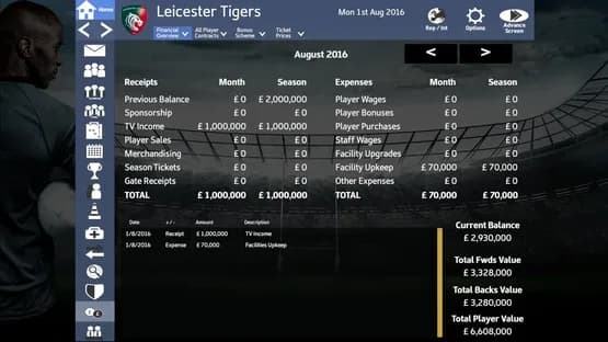 Rugby Union Team Manager 2017 — Screenshots
