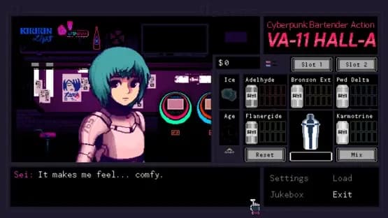 VA-11 Hall-A: Cyberpunk Bartender Action — Screenshots