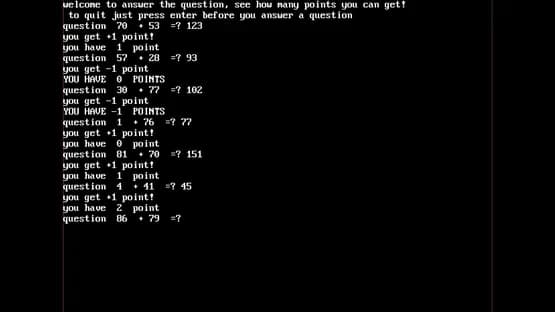 Answer the Question — Screenshots