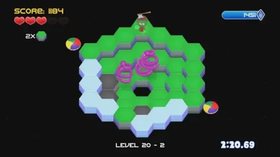Q*bert Rebooted: The Xbox One @!#?@! Edition — Screenshoty