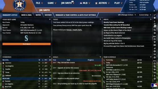 Out of the Park Baseball 19 — Screenshoty