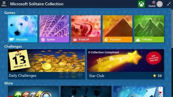 Microsoft Solitaire Collection — Screenshoty