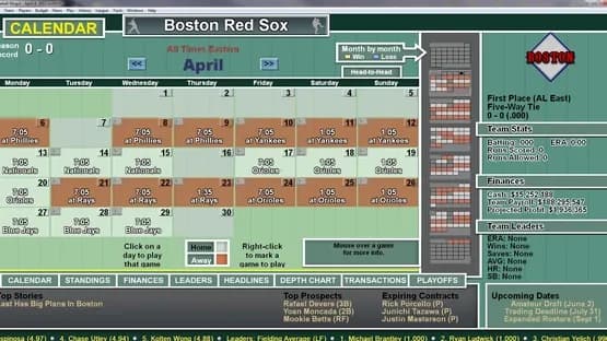 Baseball Mogul Diamond — Screenshoty