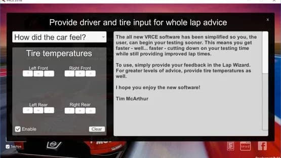Virtual Race Car Engineer 2018 — Screenshots