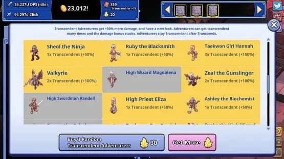 Ragnarok Clicker — Screenshoty