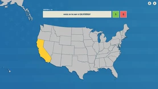 The 50 States Quiz — Screenshots