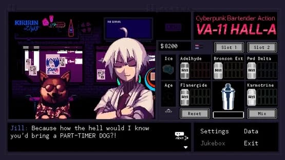 VA-11 Hall-A: Cyberpunk Bartender Action — Screenshots