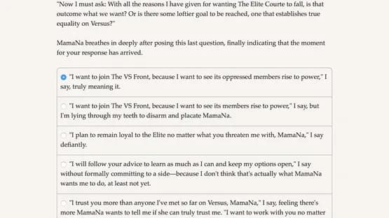 Versus: The Elite Trials — Screenshoty