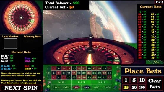 Roulette Simulator — Screenshots