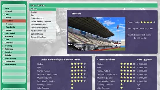 Rugby Union Team Manager 2015 — Screenshoty