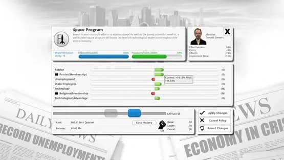 Democracy 3 — Screenshoty