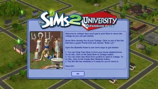 The Sims 2: University — Screenshoty