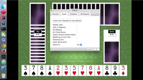 Hearts Card Game — Screenshoty