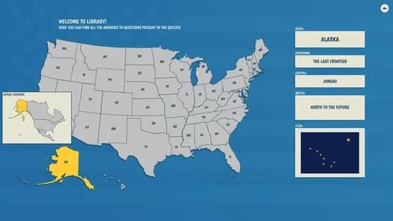 The 50 States Quiz — Screenshots