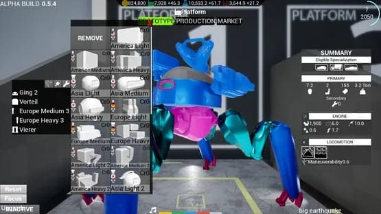 Mechsprofit — Screenshoty
