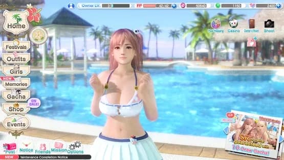 Dead or Alive Xtreme: Venus Vacation — Screenshoty
